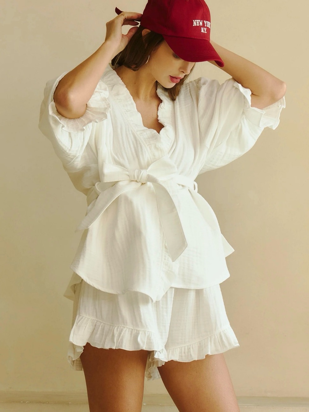 Nothing Fits But RUFFLED MUSLIN PJ SET